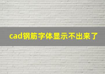 cad钢筋字体显示不出来了