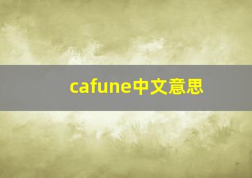 cafune中文意思