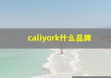 caliyork什么品牌