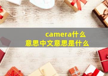 camera什么意思中文意思是什么