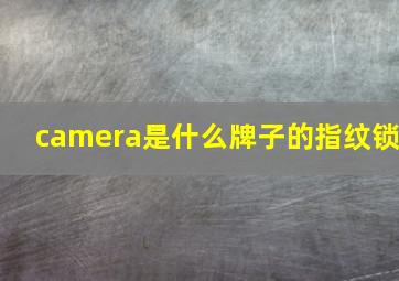 camera是什么牌子的指纹锁