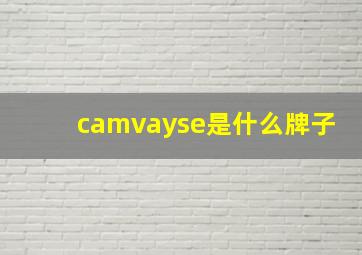 camvayse是什么牌子