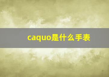 caquo是什么手表