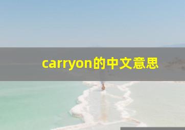 carryon的中文意思