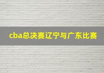 cba总决赛辽宁与广东比赛