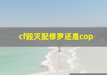 cf毁灭配修罗还是cop