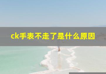 ck手表不走了是什么原因