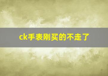 ck手表刚买的不走了