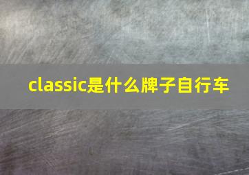 classic是什么牌子自行车