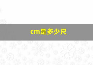 cm是多少尺