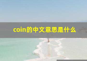 coin的中文意思是什么