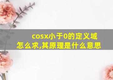 cosx小于0的定义域怎么求,其原理是什么意思