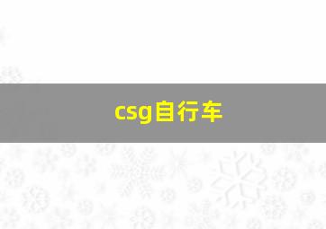 csg自行车