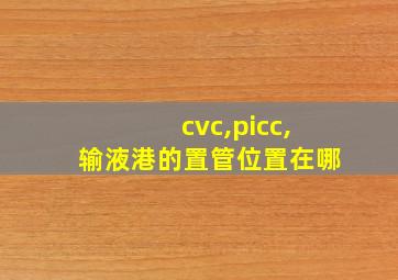 cvc,picc,输液港的置管位置在哪