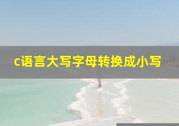 c语言大写字母转换成小写