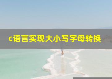 c语言实现大小写字母转换