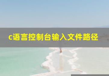 c语言控制台输入文件路径