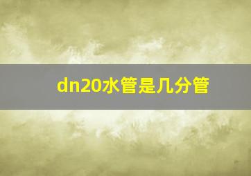 dn20水管是几分管