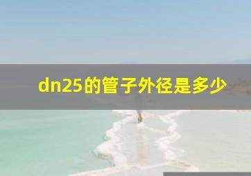 dn25的管子外径是多少