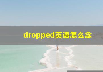 dropped英语怎么念