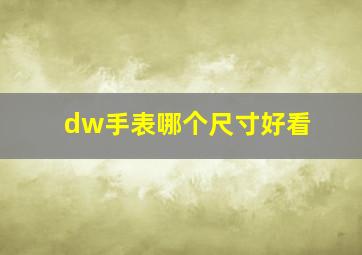 dw手表哪个尺寸好看