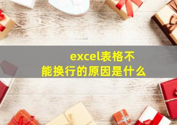 excel表格不能换行的原因是什么