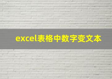 excel表格中数字变文本