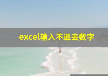 excel输入不进去数字