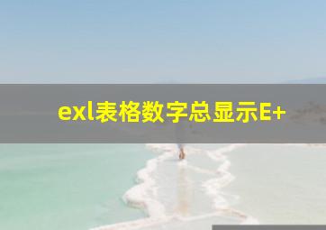 exl表格数字总显示E+