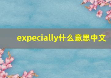 expecially什么意思中文