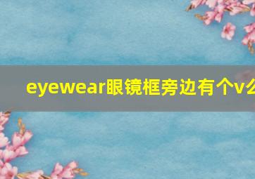 eyewear眼镜框旁边有个v么