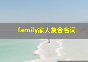 family家人集合名词