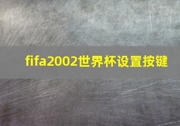 fifa2002世界杯设置按键