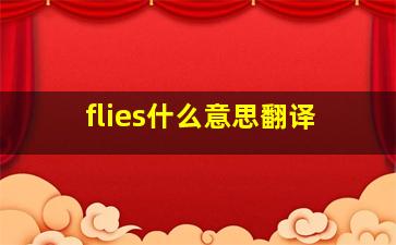 flies什么意思翻译