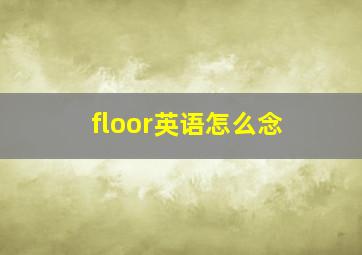 floor英语怎么念