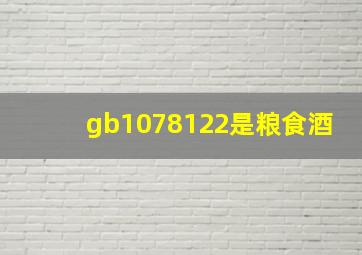 gb1078122是粮食酒