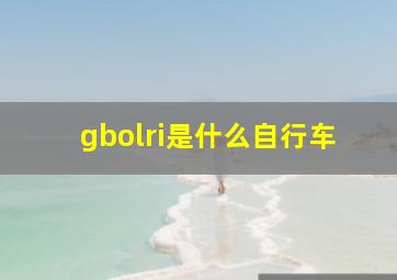 gbolri是什么自行车