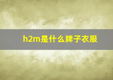 h2m是什么牌子衣服