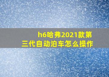 h6哈弗2021款第三代自动泊车怎么操作