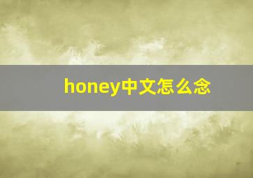 honey中文怎么念