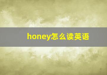 honey怎么读英语