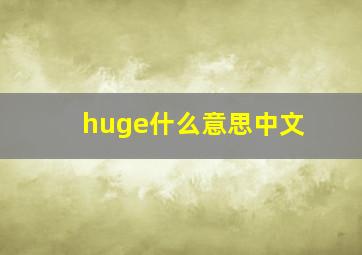 huge什么意思中文