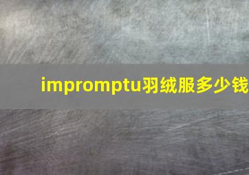 impromptu羽绒服多少钱