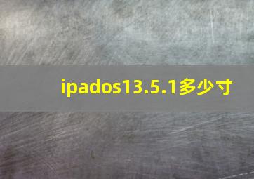 ipados13.5.1多少寸