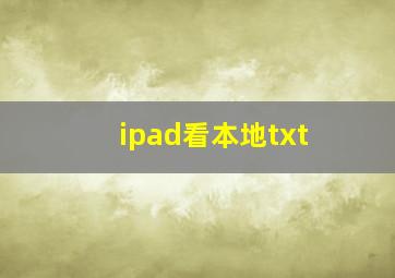 ipad看本地txt