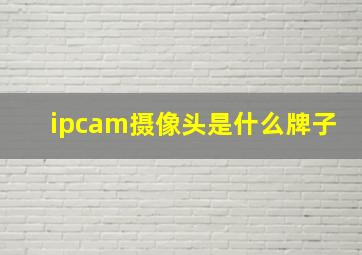 ipcam摄像头是什么牌子