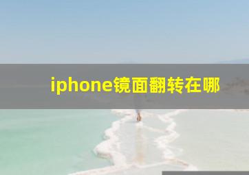 iphone镜面翻转在哪