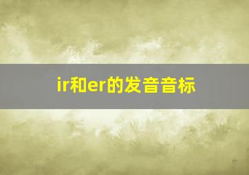 ir和er的发音音标