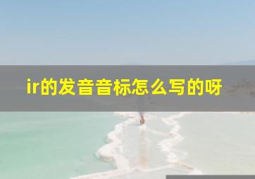 ir的发音音标怎么写的呀