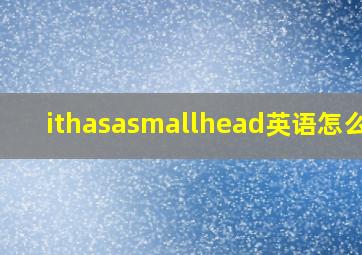 ithasasmallhead英语怎么读